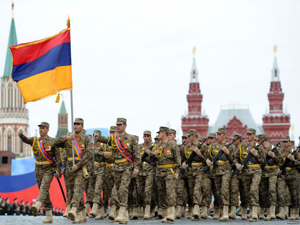 ARMENIAN SUBDIVISION IN THE PARADE IN MOSCOW